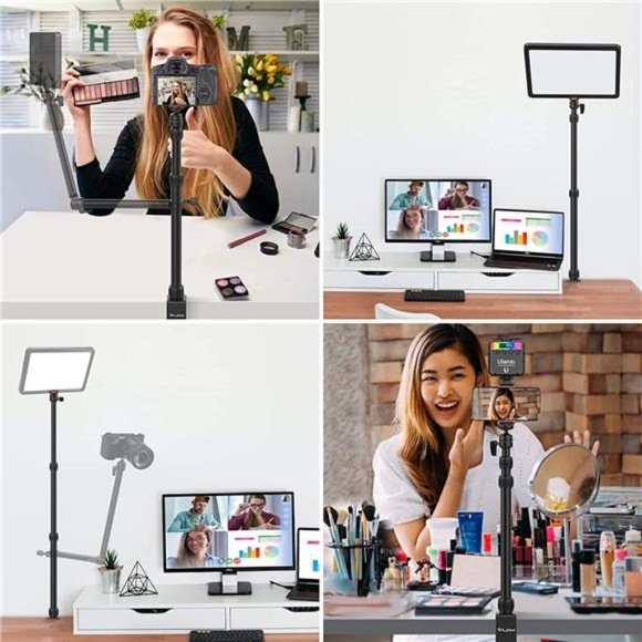 Camera Desk Mount Table Stand with 1/4" Ball Head, 16"-33.8" Adjustable Stand - Picture 6 of 6